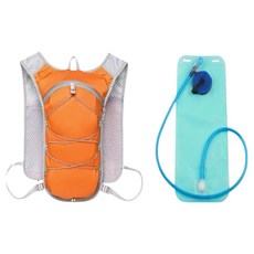 유엠 좋은 백팩 20L + 물주머니 세트, 오렌지, 1세트