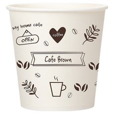 Iroul Saenghwal 咖啡棕印刷紙杯 180ml, 1個, 1000入