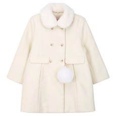 Perimitz 兒童毛球雙排扣大衣 P2545C07