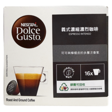 NESCAFE 雀巢咖啡 Dolce Gusto 多趣酷思 義式濃縮濃烈, 7g, 1個, 16個裝