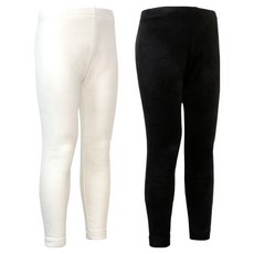 Uravi 兒童高腰羅紋素色長版內搭褲 2件組