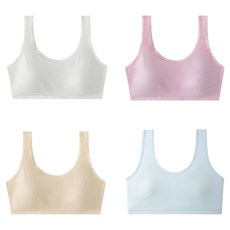 Elsso 無鋼圈棉質基本款運動內衣 4件組