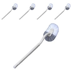 마켓감성 가정용 곡선 변기솔 대형, 회색, 5개