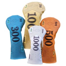 bebehome 招財高爾夫木桿保護套4件組 1 + 3/5 2個 + UT, 1套, 招財