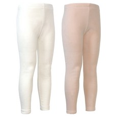 Uravi 兒童款Belly羅紋素色長版內搭褲 2件組