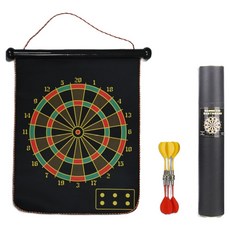 搏仕卡 雙面磁吸安全飛鏢靶 + 飛鏢4支 + 收納盒套組, 混合色, 1套
