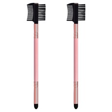 딥톡 속눈썹 듀얼 메이크업 브러쉬 DT0958, 2개, 3 핑크