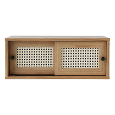 MARKET B BENTAN 矮款雙門迷你收納櫃 SHM2460, 樟木貼皮