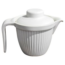 白消光十草茶壺 日本製, 1個, 290ml, 白色