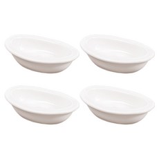 Syracuse CHINA 楓葉橢圓醬料碗 10cm 4個, 1套, 白色
