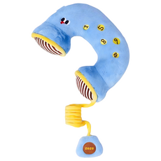 zeze 復古電話趣味玩具靠枕, 1個, 藍色 + 黃色