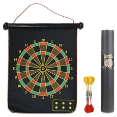 搏仕卡 雙面磁性安全鏢靶 + 4支飛鏢 + 收納盒套組, 混合色, 1套