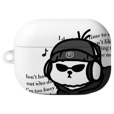 rorentech AirPods Pro 2 藍牙無線耳機保護殼, 1個, 單一商品, 音樂生活 白色