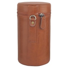 PU皮單眼相機鏡頭筒 中長焦鏡頭保護套 大(19 x 10 x 10cm) 棕色, 1個, SBO-250905009