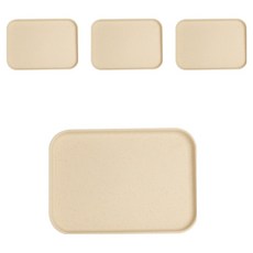 ing 簡約塑膠託盤, 米色, 4個