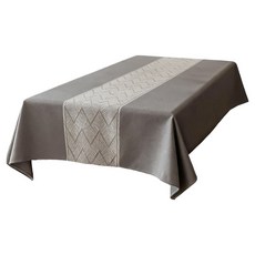 SUNORO 北歐風加厚防水防油桌布, 180 x 140cm, 冰島灰, 1個