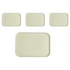 ing 심플 플라스틱 쟁반, 연그린, 4개