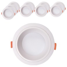 비츠조명 LED 홀컵 6W 다운라이트 매입등 70mm, 화이트 + 전구색, 10개