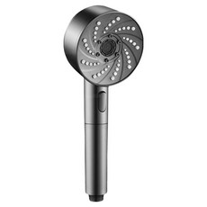 YUNMI 家用手持增壓蓬蓬頭/四段式萬用沖洗噴槍蓬蓬頭/過濾蓬蓬頭/洗澡淋浴噴頭/浴室節水花灑, 1個, 槍灰色