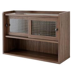 MARKET B POLABO 迷你寬型雙門收納櫃 SHM4262SL, 中棕色