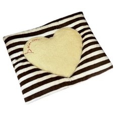 寵物星樂園 心型絨毛寵物躺墊, 咖啡色, 1個