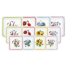 PORTmeIRION 波特玫琳恩 Botanic Garden Meadow 方形12件組, 1套, 沙拉盤 4p + 小盤 4p + 分食盤 4p, 混合色