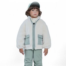 OTHER COMMA ANOTHER CURLYSUE 兒童款 Edit 羊羔絨拼接撞色亮點夾克