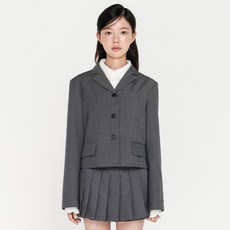 highschooldisco 女款單排扣短版學院風羊毛西裝外套