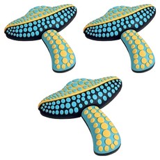 購物醫生 圓點圖案室內裝飾冰箱磁鐵 3入, 黑金蘑菇