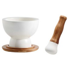 Seven Kitchen 陶瓷迷你研磨缽 附蓋托盤組 高款, 1套