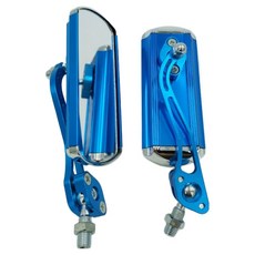 Dajoa Shop 自行車手把後視鏡 安全反光鏡 左右套組, 藍色, 1套