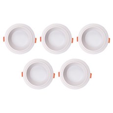 비츠조명 LED 움푹 매입등 80mm 8W, 화이트 + 전구색, 5개