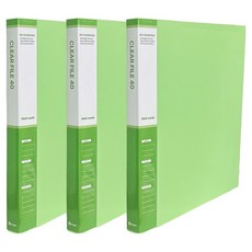 영오 웰메이드 클리어파일 40p, 연두, 3개