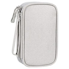 Kyhome 便攜3C數據線材收納包/大容量數碼配件整理包/耳機整理包, 1個, 灰色