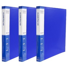 영오 웰메이드 클리어파일 40p, 청색, 3개
