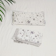 ahtty blanc 嬰兒枕頭毛毯2件組, 銀河星星