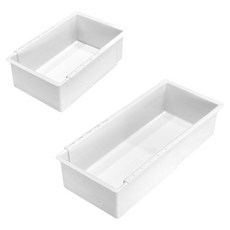 MONACO OLIVE 長度可調式客製化多功能抽屜多用途整理盒2件組, 白色, 1套