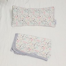 아띠블랑 베개 아기 블랭킷 2종 세트, 디노포레스트