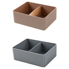 모나코올리브 북유럽풍 다용도 미니 소품 정리함 2종 세트, 그레이, 브라운, 1세트