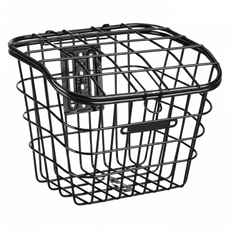 Happy Mine 易安裝 堅固 穩固 自行車金屬籃 34 x 27 x 26 cm, 黑色上蓋, 1個