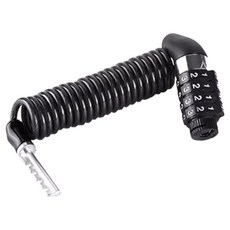 민아루 자전거 도난방지 휴대용 잠금장치 자물쇠, 블랙, 1개