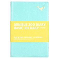 Minibus 2026年 動物園 子彈筆記本 Basic 365 每日手帳, 鯨魚 天空藍, 1個