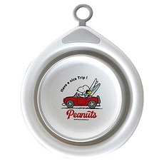 PEANUTS 史努比 矽膠摺疊臉盆, 白色