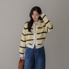 Chic Fox 女款 Greeda 條紋羊毛針織開襟衫 53CA709