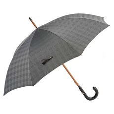 PASOTTI 男士用 Bespoke Milford 黑色皮革手動雨傘 ME7M2P