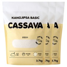강집사 베이직 카사바 혼합입자 고양이 모래, 3.7kg, 3개, 무향