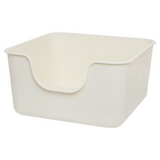 강집사 스퀘어 라이트 고양이 화장실, 아이보리, 1개