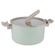 DORCO 多可樂客 Marine IH 電磁爐雙耳湯鍋, 薄荷綠, 1個, 24cm