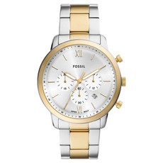 FOSSIL 男士 Neutra 計時碼錶金屬腕錶 FS6112