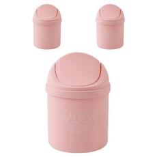 와이비에스 굿썸 합리적인 데스크 미니 휴지통 3p, 핑크